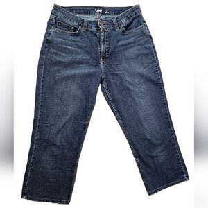 Lee Women's Regular Mid-Rise classic Straight Leg Denim Blue Jean sz 14 M